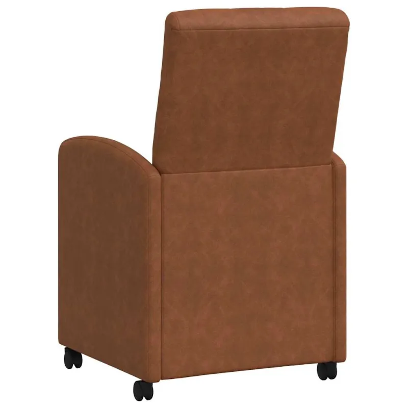 Valgomojo Kėdės su Ratukais 2 pcs Ruda 58 x 67 x 97 cm