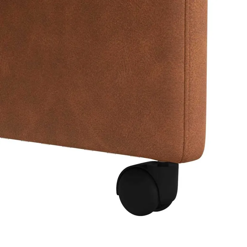 Valgomojo Kėdės su Ratukais 2 pcs Ruda 58 x 67 x 97 cm