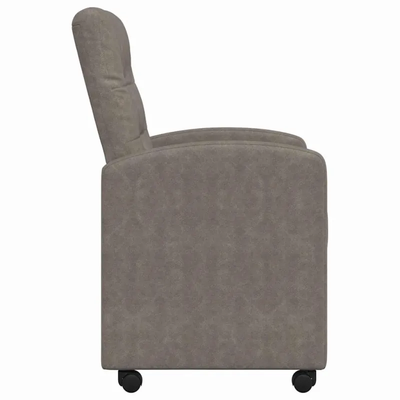 Valgomojo Kėdės su Ratukais 2 pcs Pilka 58 x 67 x 97 cm