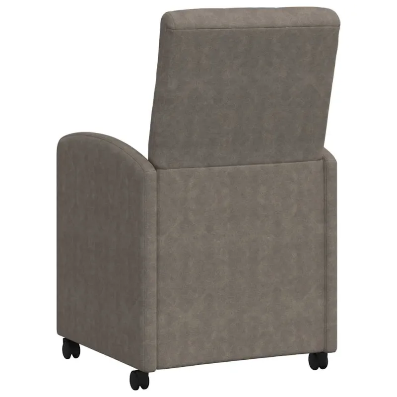 Valgomojo Kėdės su Ratukais 2 pcs Pilka 58 x 67 x 97 cm