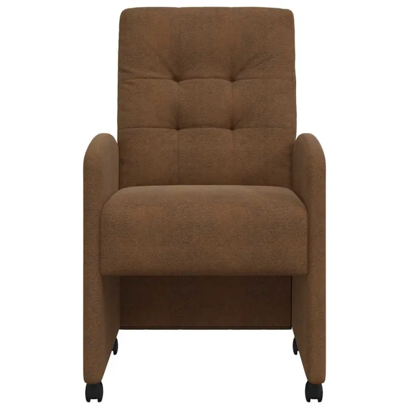 Valgomojo Kėdės su Ratukais 2 pcs Ruda 58 x 67 x 97 cm