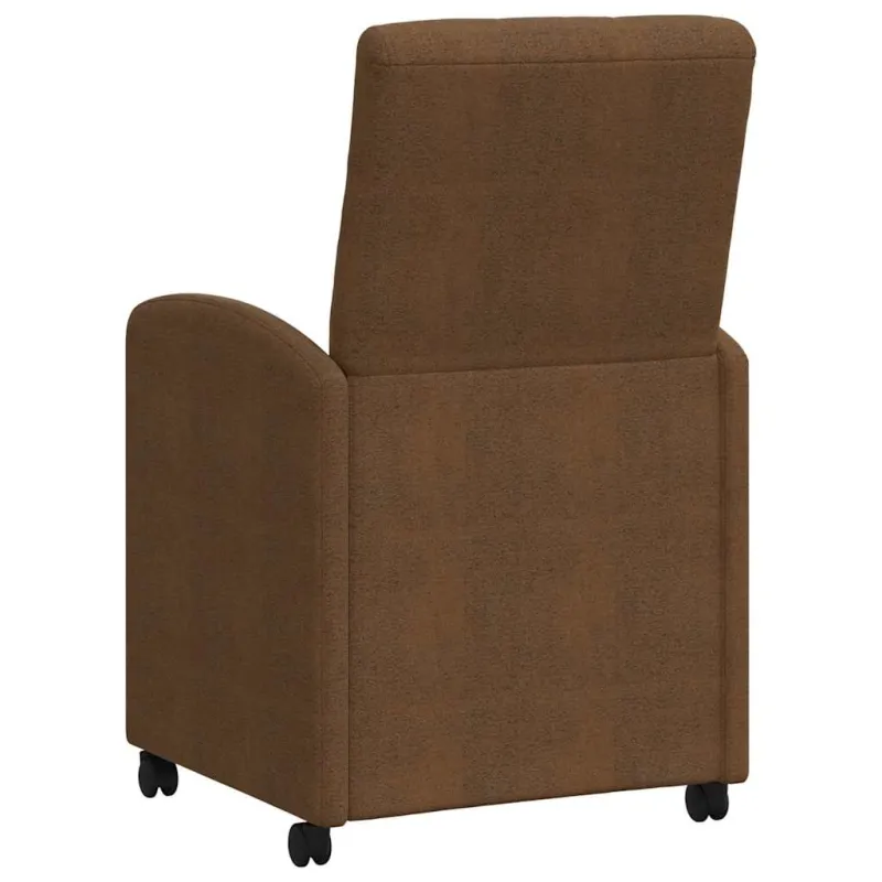 Valgomojo Kėdės su Ratukais 2 pcs Ruda 58 x 67 x 97 cm