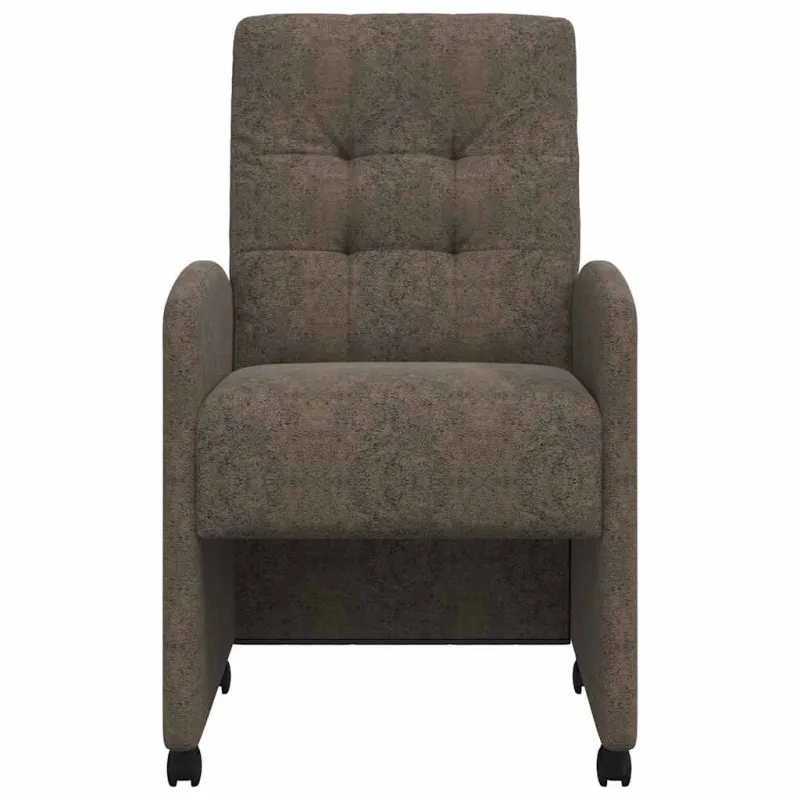 Valgomojo Kėdės su Ratukais 2 pcs Tamsiai pilka 58 x 67 x 97 cm