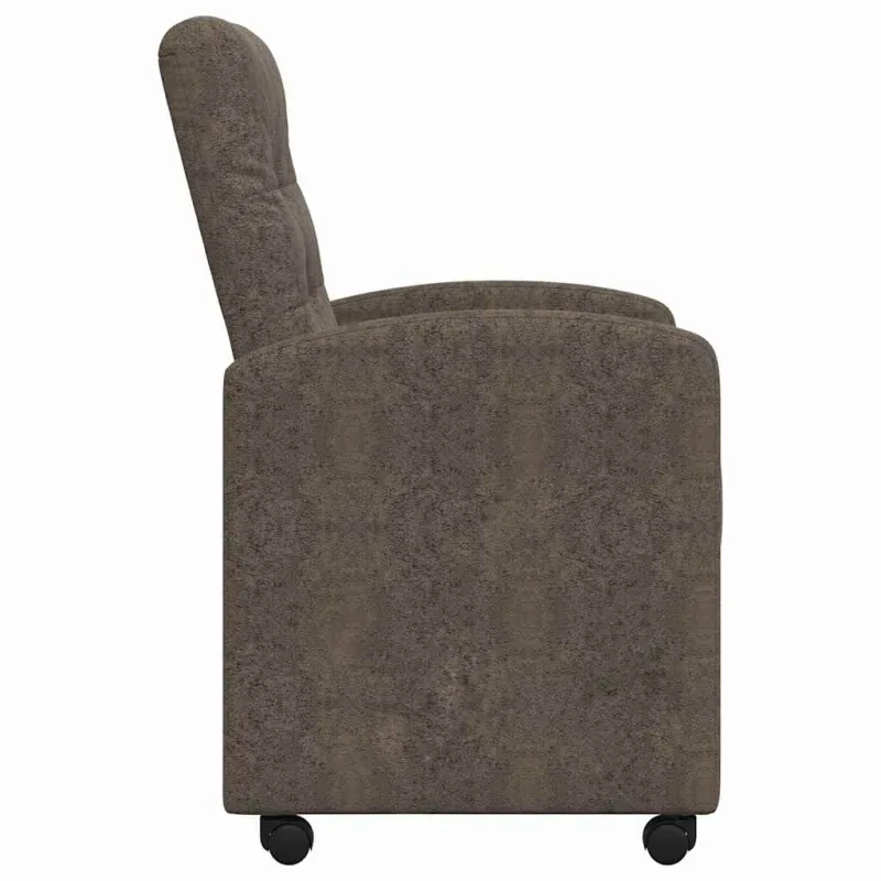 Valgomojo Kėdės su Ratukais 2 pcs Tamsiai pilka 58 x 67 x 97 cm