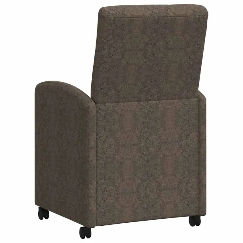 Valgomojo Kėdės su Ratukais 2 pcs Tamsiai pilka 58 x 67 x 97 cm