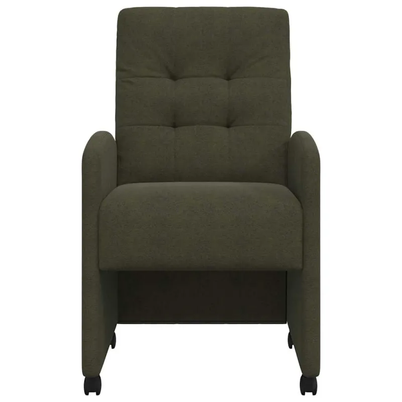 Valgomojo Kėdės su Ratukais 2 pcs Armijos žalia 58 x 67 x 97 cm