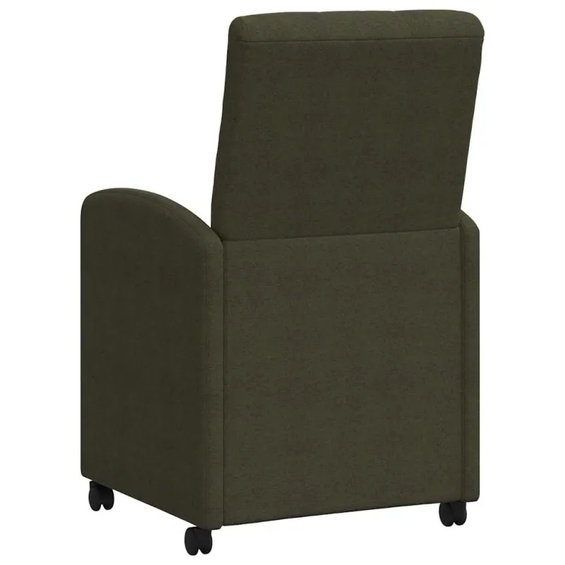 Valgomojo Kėdės su Ratukais 2 pcs Armijos žalia 58 x 67 x 97 cm