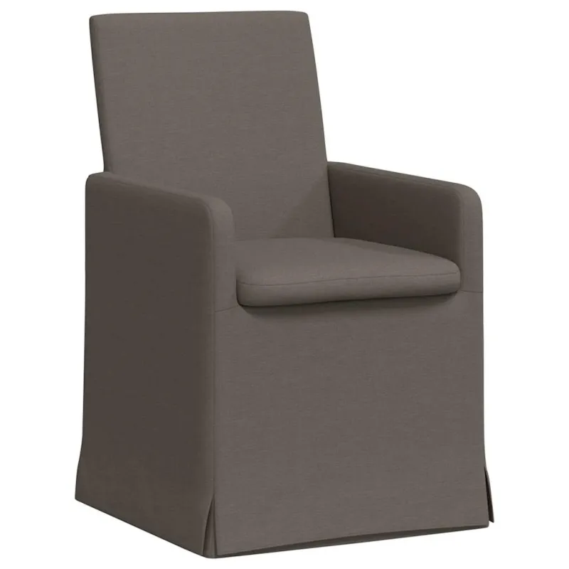 Valgomojo kėdės 2 pcs Šviesiai pilka 57 x 67 x 95 cm Linas