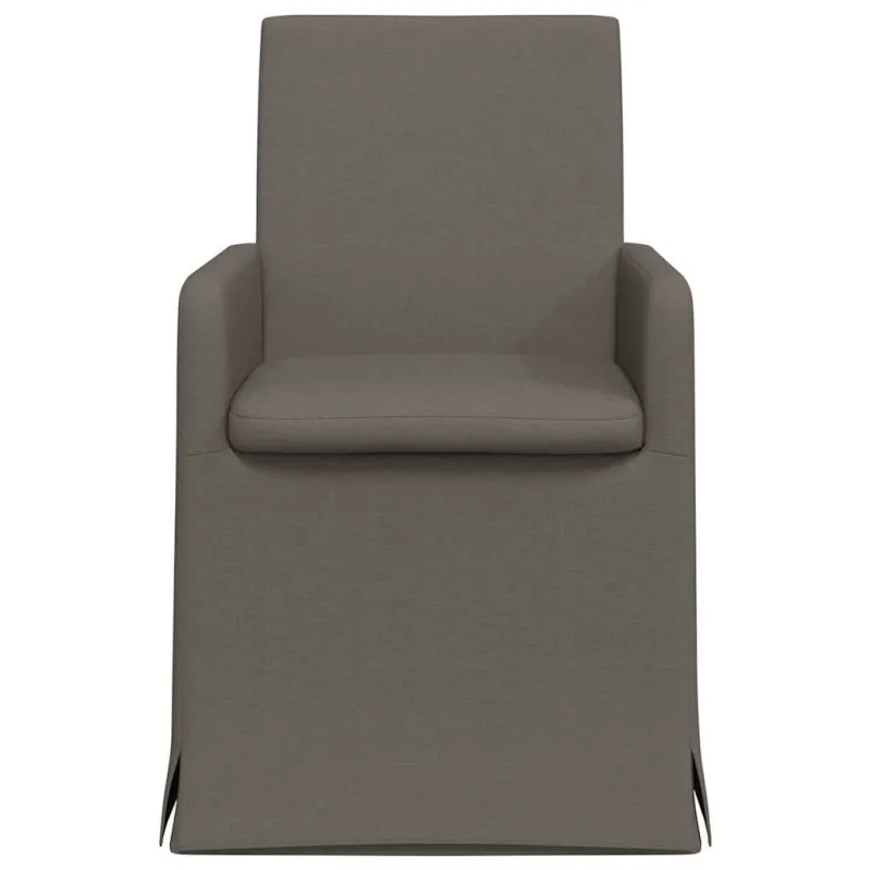 Valgomojo kėdės 2 pcs Šviesiai pilka 57 x 67 x 95 cm Linas