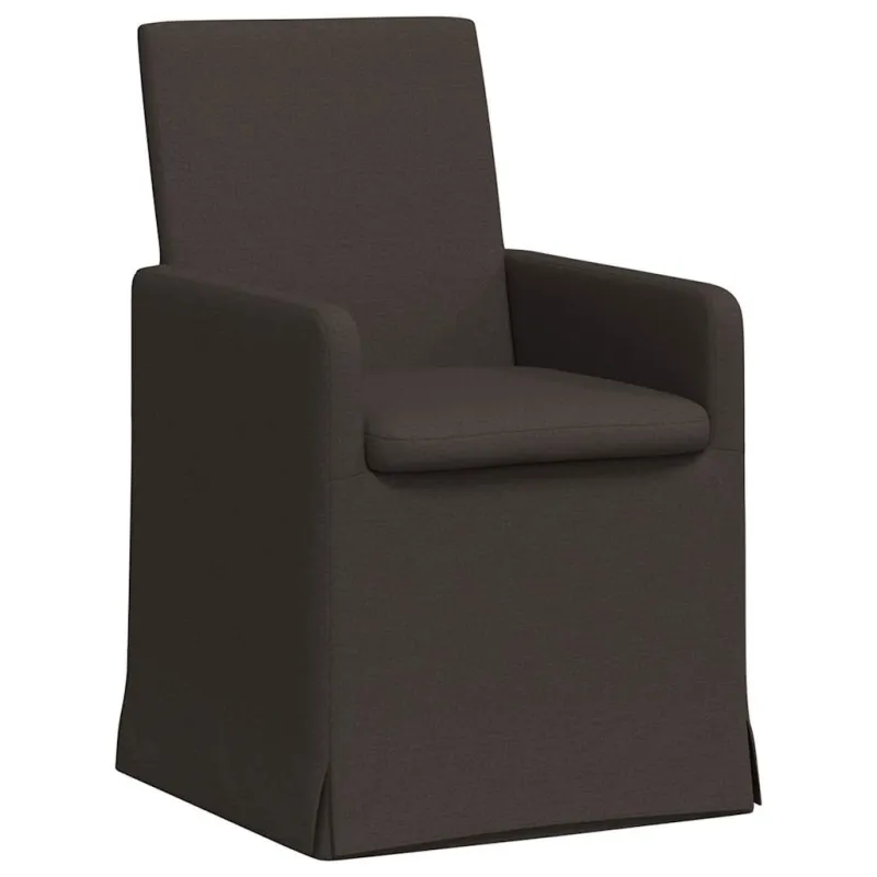 Valgomojo kėdės 2 pcs Tamsiai pilka 57 x 67 x 95 cm Linas