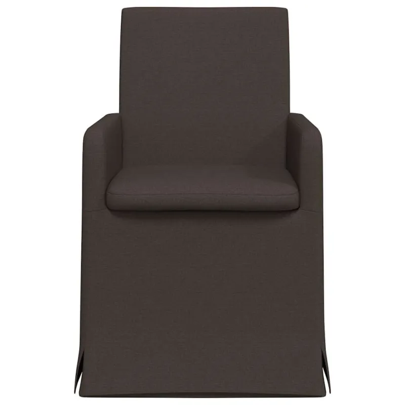 Valgomojo kėdės 2 pcs Tamsiai pilka 57 x 67 x 95 cm Linas
