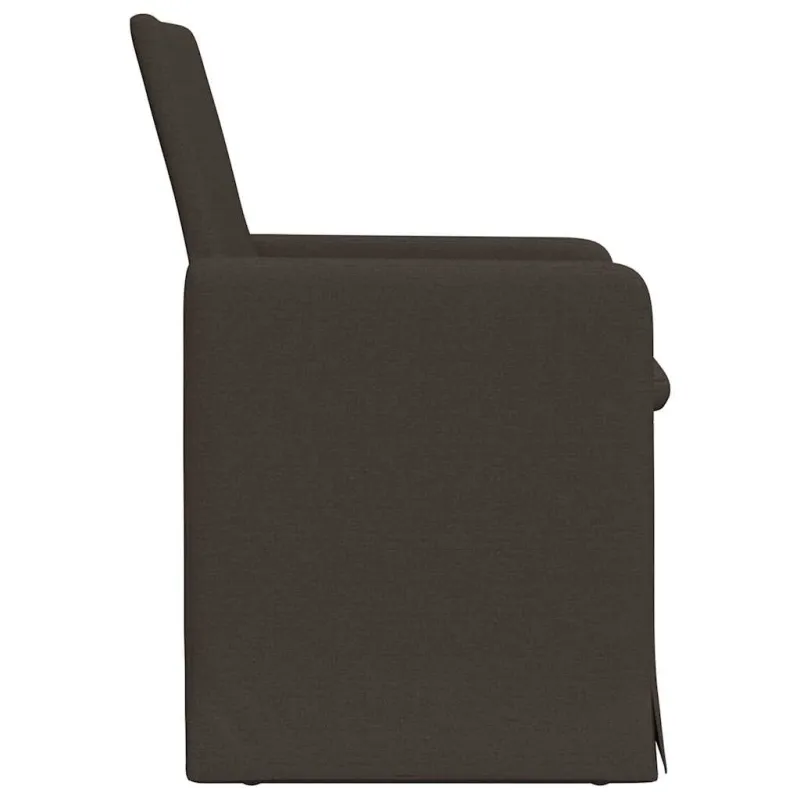 Valgomojo kėdės 2 pcs Tamsiai pilka 57 x 67 x 95 cm Linas