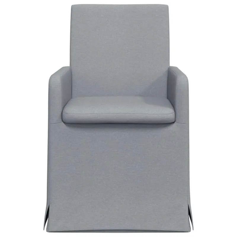 Valgomojo kėdės 2 pcs Šviesiai pilka 57 x 67 x 95 cm audinys