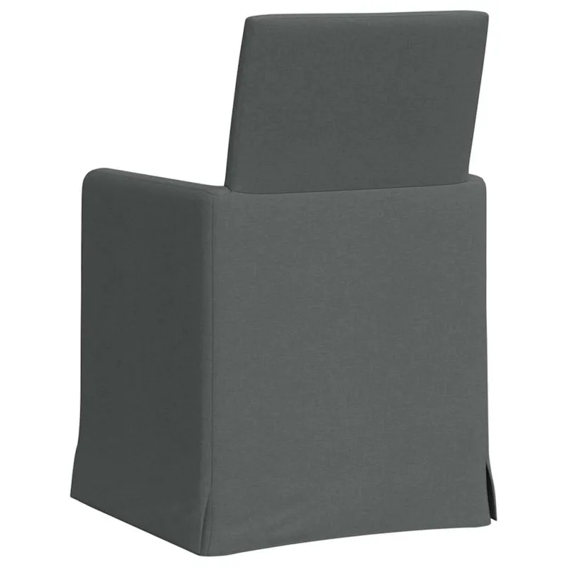 Valgomojo kėdės 2 pcs Tamsiai pilka 57 x 67 x 95 cm audinys