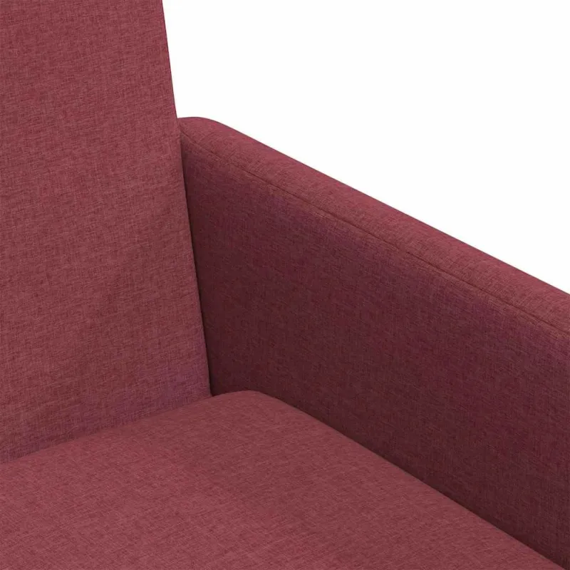 Valgomojo kėdės 2 pcs Vyno raudonumo 57 x 67 x 95 cm audinys