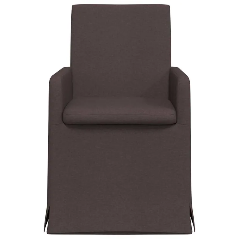Valgomojo kėdės 2 pcs Tamsiai ruda 57 x 67 x 95 cm audinys