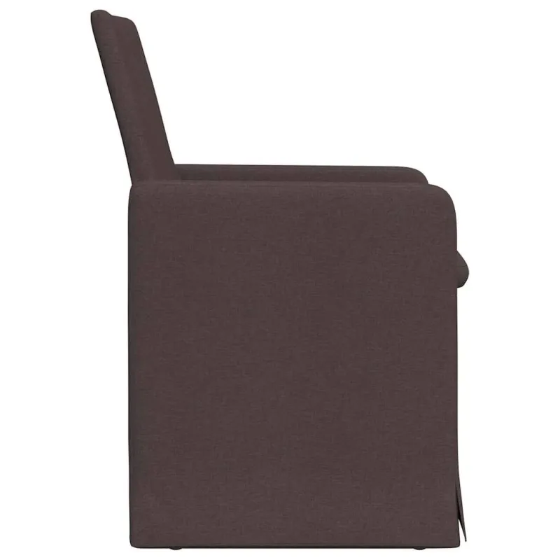 Valgomojo kėdės 2 pcs Tamsiai ruda 57 x 67 x 95 cm audinys