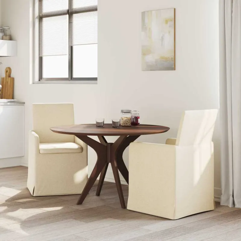 Valgomojo kėdės 2 pcs Kreminė 57 x 67 x 95 cm audinys