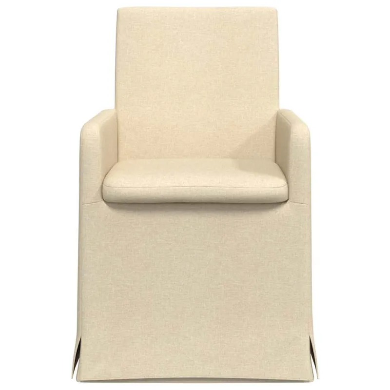 Valgomojo kėdės 2 pcs Kreminė 57 x 67 x 95 cm audinys