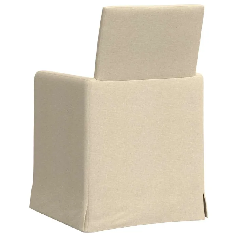Valgomojo kėdės 2 pcs Kreminė 57 x 67 x 95 cm audinys