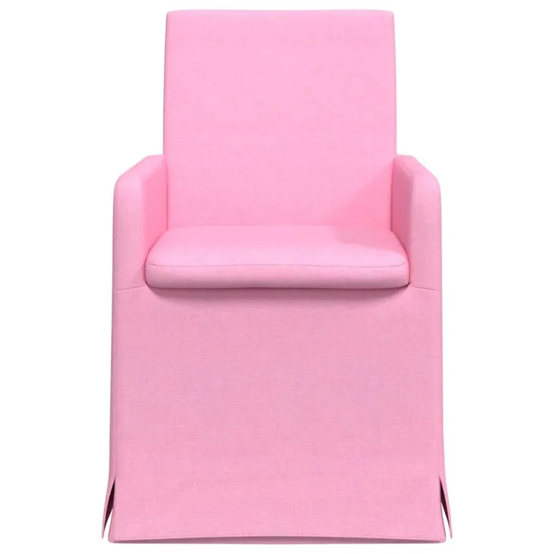 Valgomojo kėdės 2 pcs Rožinė 57 x 67 x 95 cm audinys