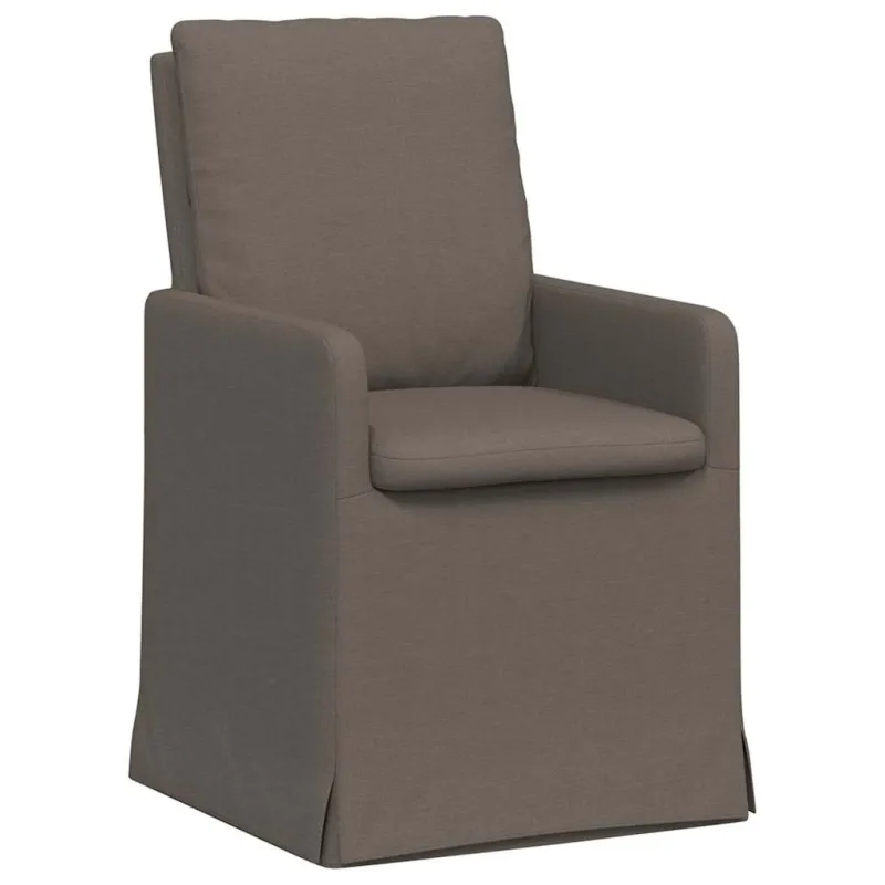Valgomojo kėdės 2 pcs Šviesiai pilka 57 x 67 x 98 cm Linas