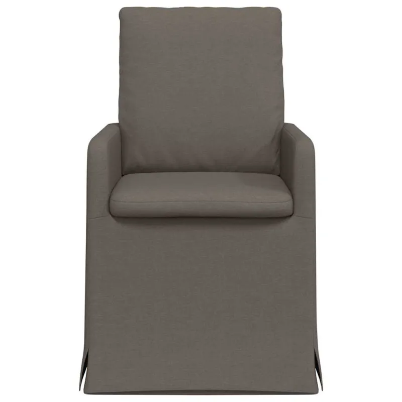 Valgomojo kėdės 2 pcs Šviesiai pilka 57 x 67 x 98 cm Linas