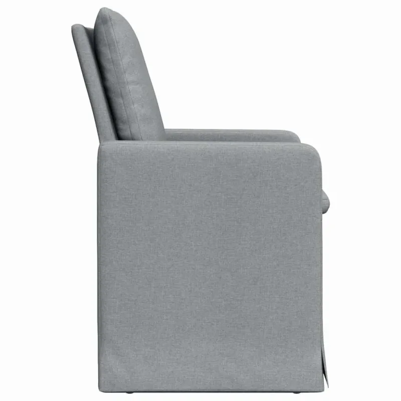 Valgomojo kėdės 2 pcs Šviesiai pilka 57 x 67 x 98 cm audinys
