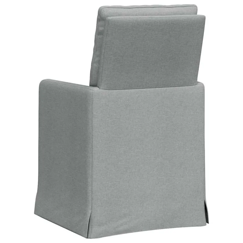Valgomojo kėdės 2 pcs Šviesiai pilka 57 x 67 x 98 cm audinys