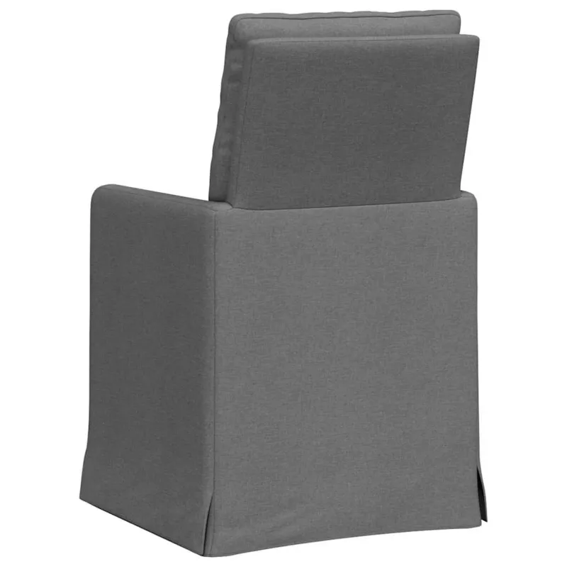 Valgomojo kėdės 2 pcs Tamsiai pilka 57 x 67 x 98 cm audinys