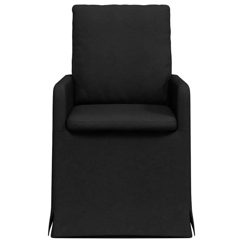 Valgomojo kėdės 2 pcs Juoda 57 x 67 x 98 cm audinys