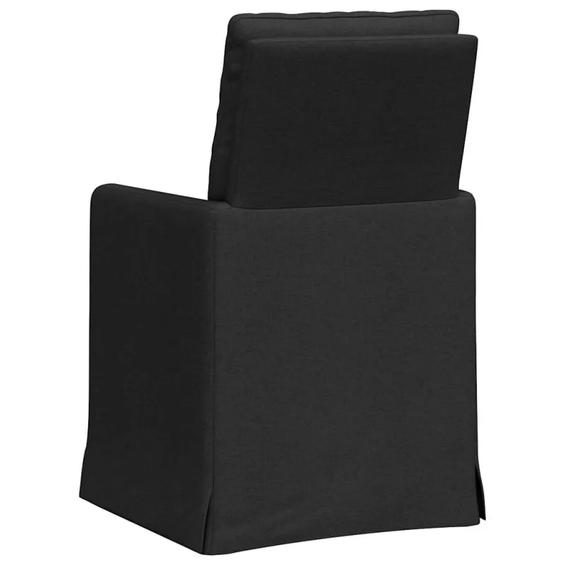 Valgomojo kėdės 2 pcs Juoda 57 x 67 x 98 cm audinys