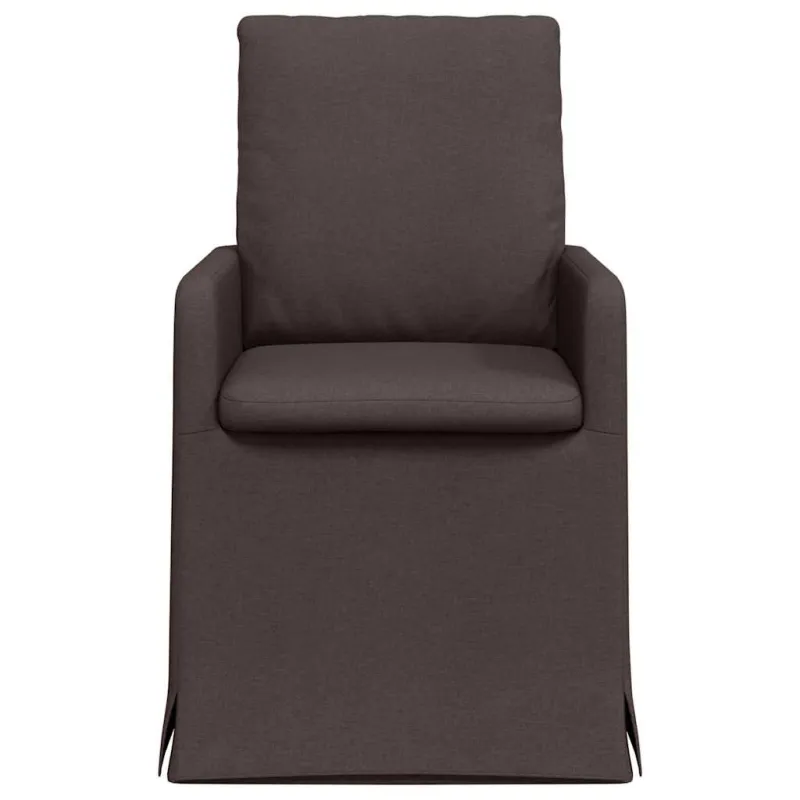 Valgomojo kėdės 2 pcs Tamsiai ruda 57 x 67 x 98 cm audinys