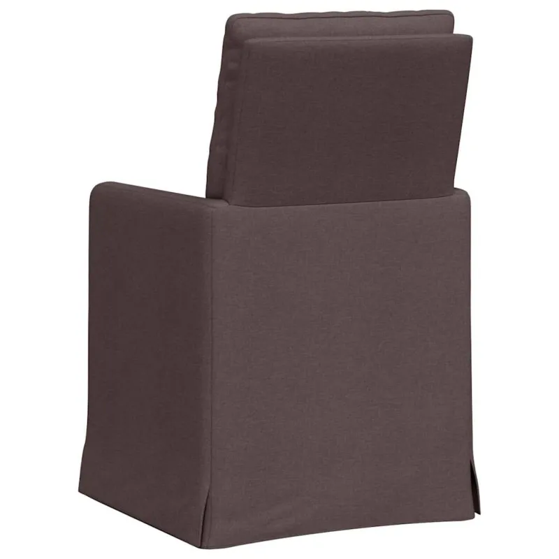 Valgomojo kėdės 2 pcs Tamsiai ruda 57 x 67 x 98 cm audinys