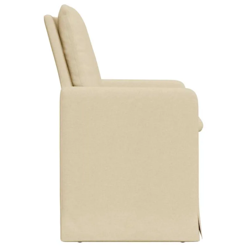 Valgomojo kėdės 2 pcs Kreminė 57 x 67 x 98 cm audinys