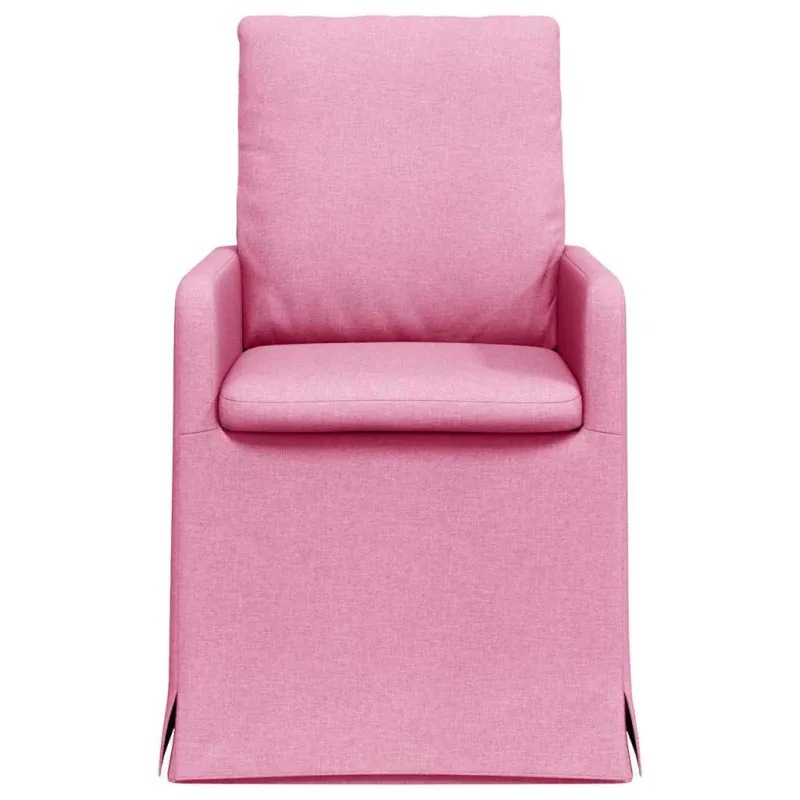 Valgomojo kėdės 2 pcs Rožinė 57 x 67 x 98 cm audinys