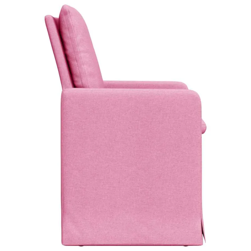 Valgomojo kėdės 2 pcs Rožinė 57 x 67 x 98 cm audinys