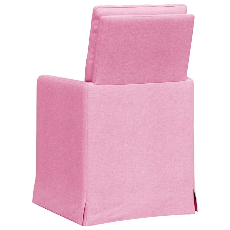 Valgomojo kėdės 2 pcs Rožinė 57 x 67 x 98 cm audinys