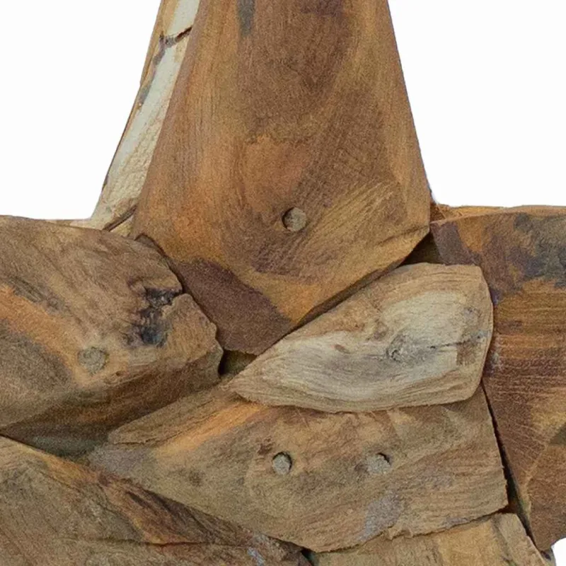 Kalėdų žvaigždė Ruda 31 x 15 x 46 cm Kieto teka medžio