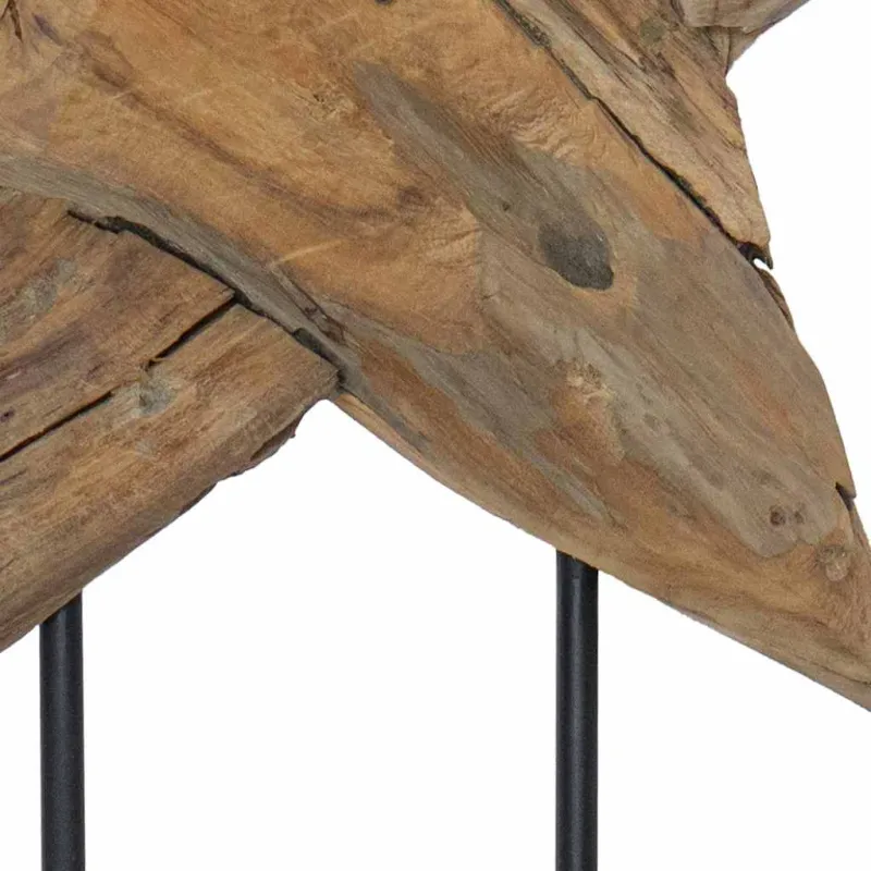 Kalėdų žvaigždė Ruda 43,5 x 13,5 x 59 cm Kieto teka medžio