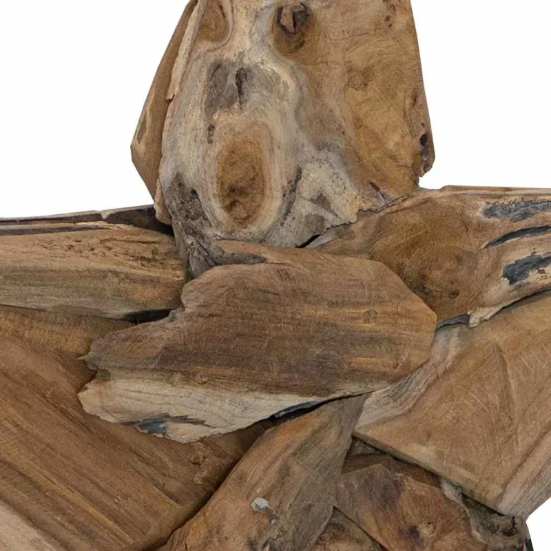 Kalėdų žvaigždė Ruda 59,5 x 18 x 74 cm Kieto teka medžio