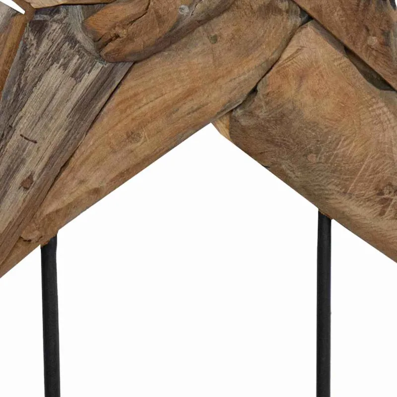 Kalėdų žvaigždė Ruda 59,5 x 18 x 74 cm Kieto teka medžio