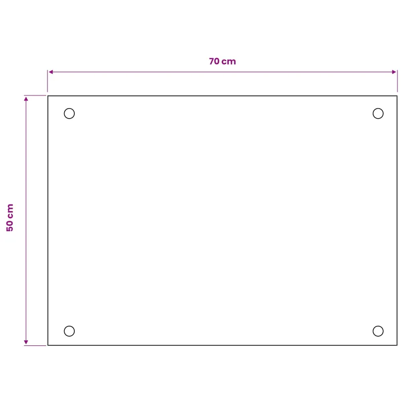 Virtuvės atbraila Pienas 70 x 50 cm grūdintas stiklas
