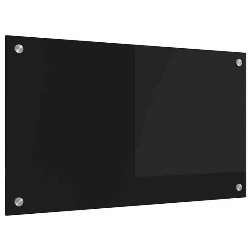 Virtuvės atbraila Juoda 70 x 40 cm grūdintas stiklas