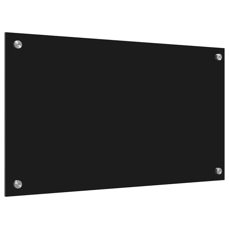 Virtuvės atbraila Juoda 70 x 40 cm grūdintas stiklas