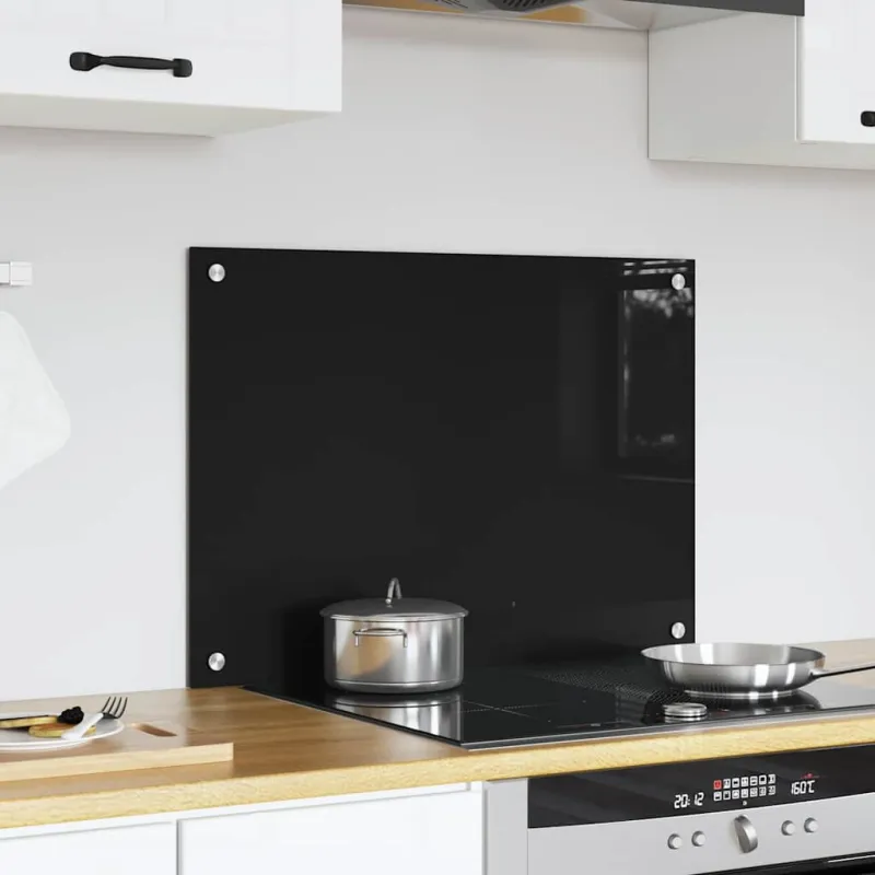 Virtuvės atbraila Juoda 70 x 50 cm grūdintas stiklas