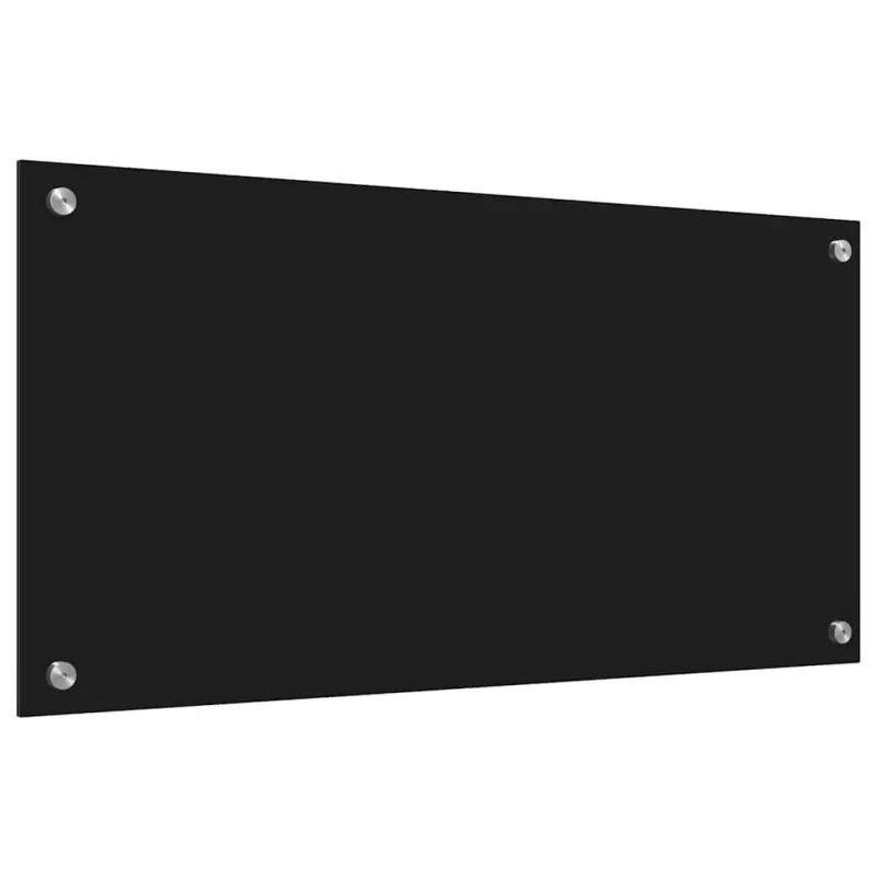 Virtuvės atbraila Juoda 80 x 40 cm grūdintas stiklas