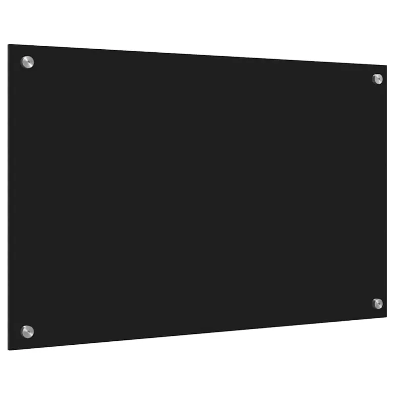 Virtuvės atbraila Juoda 80 x 50 cm grūdintas stiklas