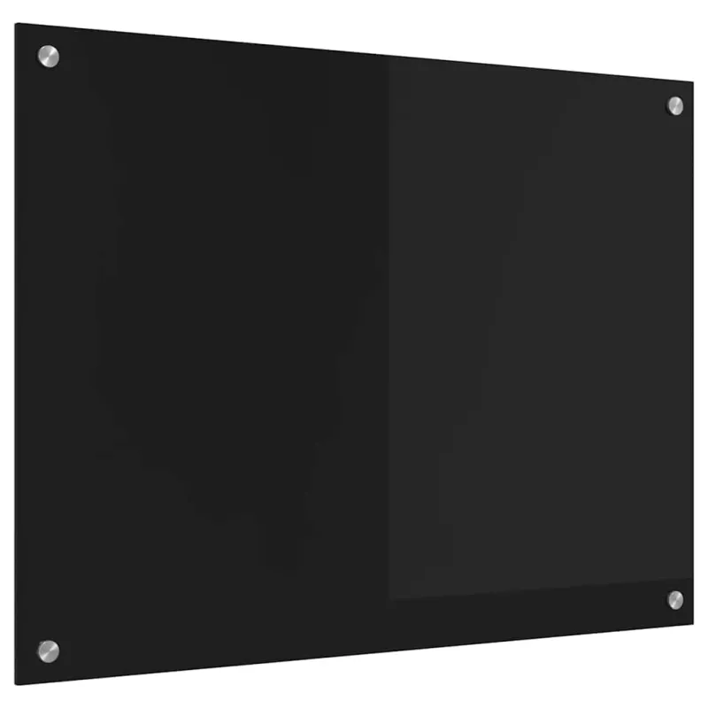 Virtuvės atbraila Juoda 80 x 60 cm grūdintas stiklas
