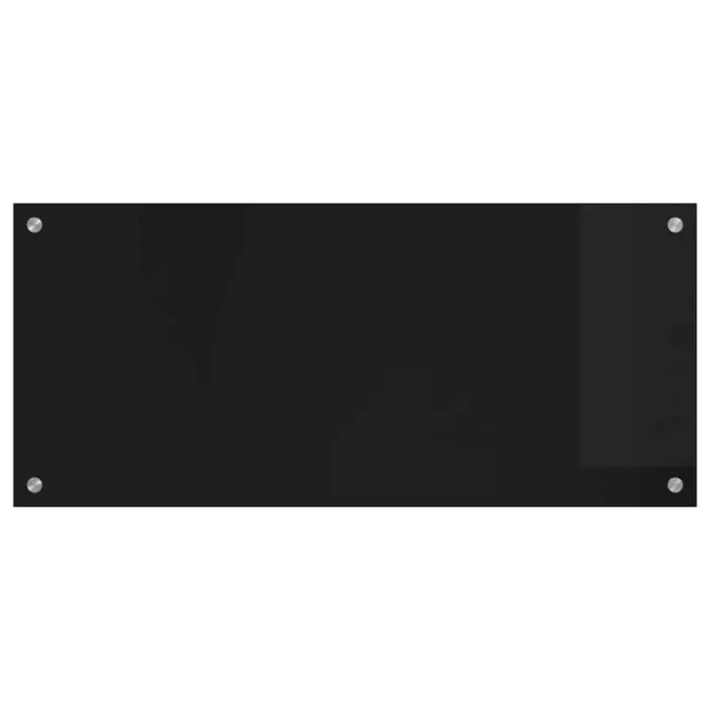 Virtuvės atbraila Juoda 90 x 40 cm grūdintas stiklas